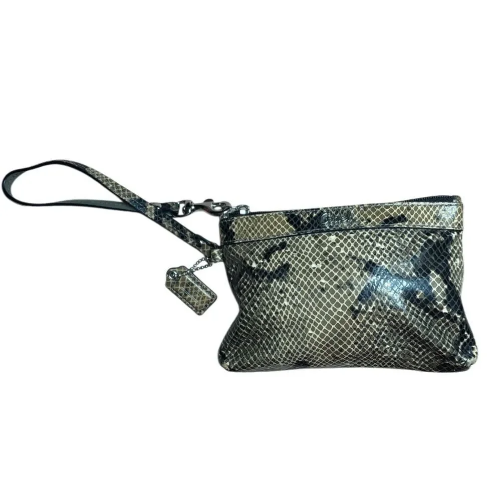 Coach Soho Embossed Exotic‎ Madison  Snakeskin Printed Wristlet